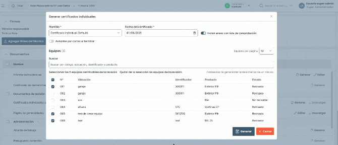 Esperar generación certificados individuales