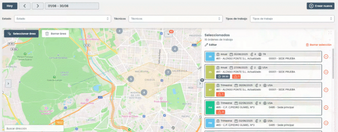 Geoplanning - planificar trabajos