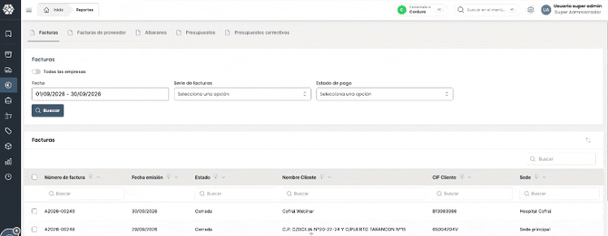 reporte albaranes